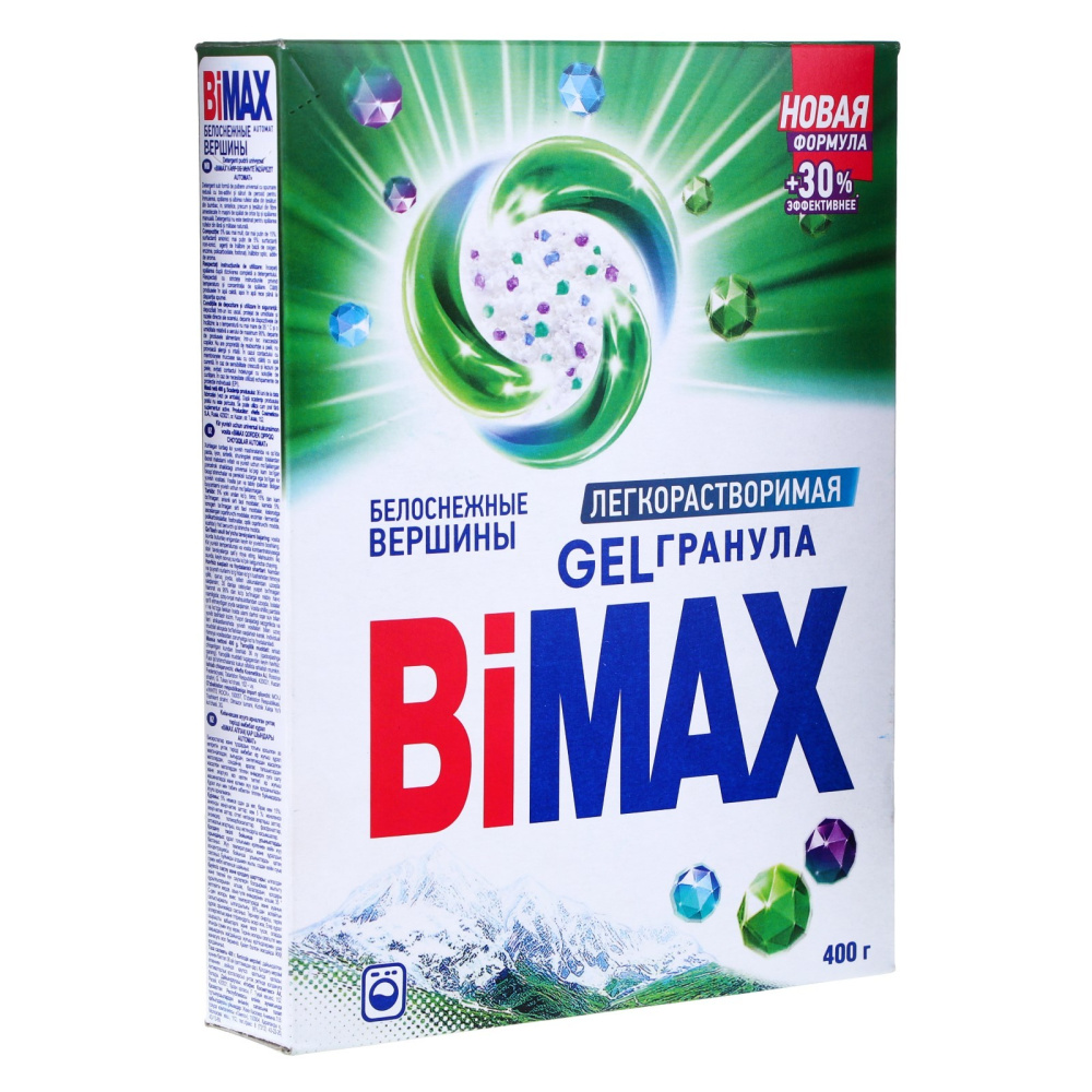 BIMAX порошок Белоснежные Вершины 400гр. универсальный 