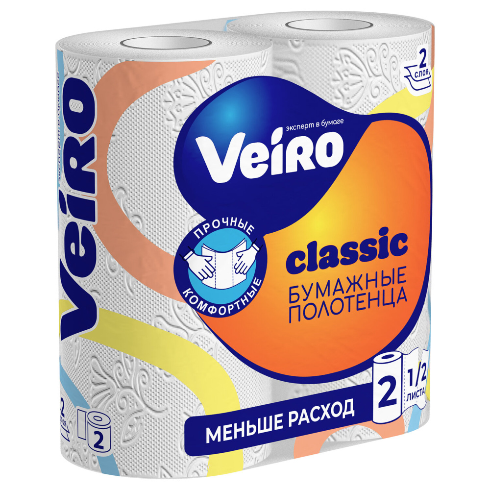 Бумажные полотенца Veiro 2 сл 2 рулона арт.5П22