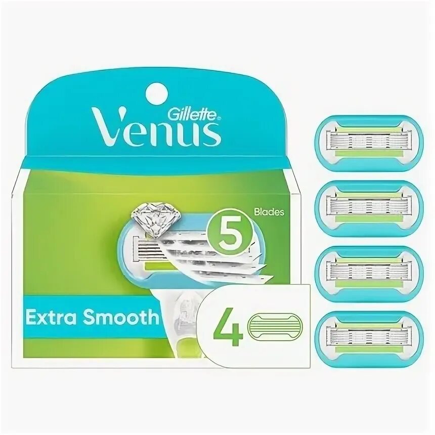VENUS  Экстра смут сменные кассеты 4шт