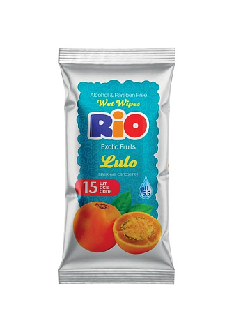 Влажные салфетки Rio 15шт