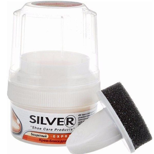 Silver крем блеск для обуви.(бесцветный)50мл.