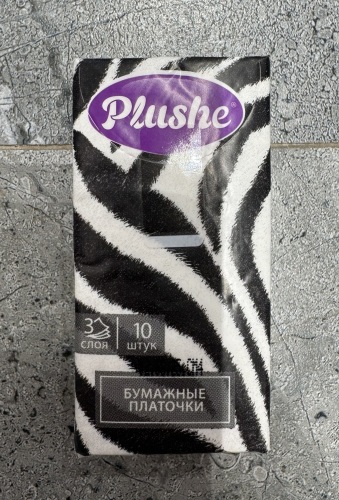 PLUSHE бумажные салфетки De Luxe 3сл./10л.