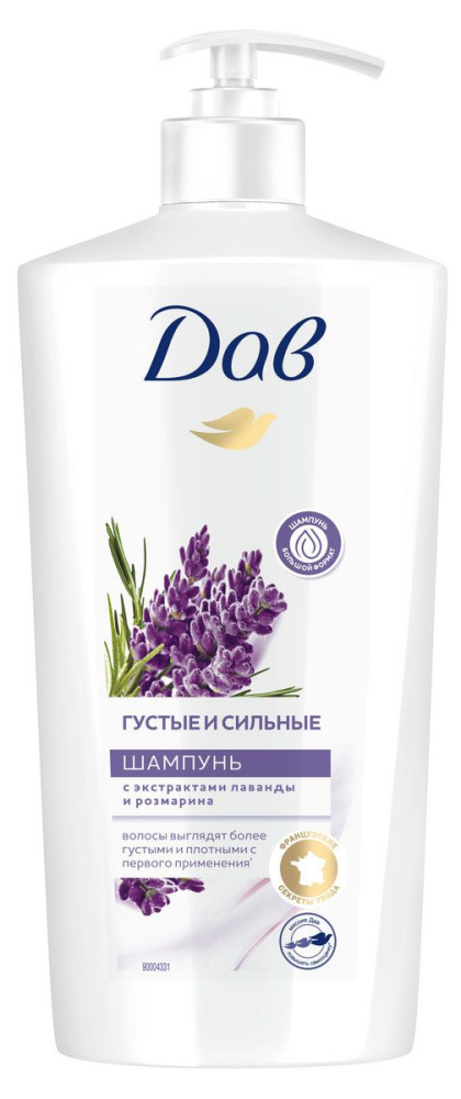 Шампунь ДАВ густые и сильные с экстрактом лаванды и розмарина 630мл.