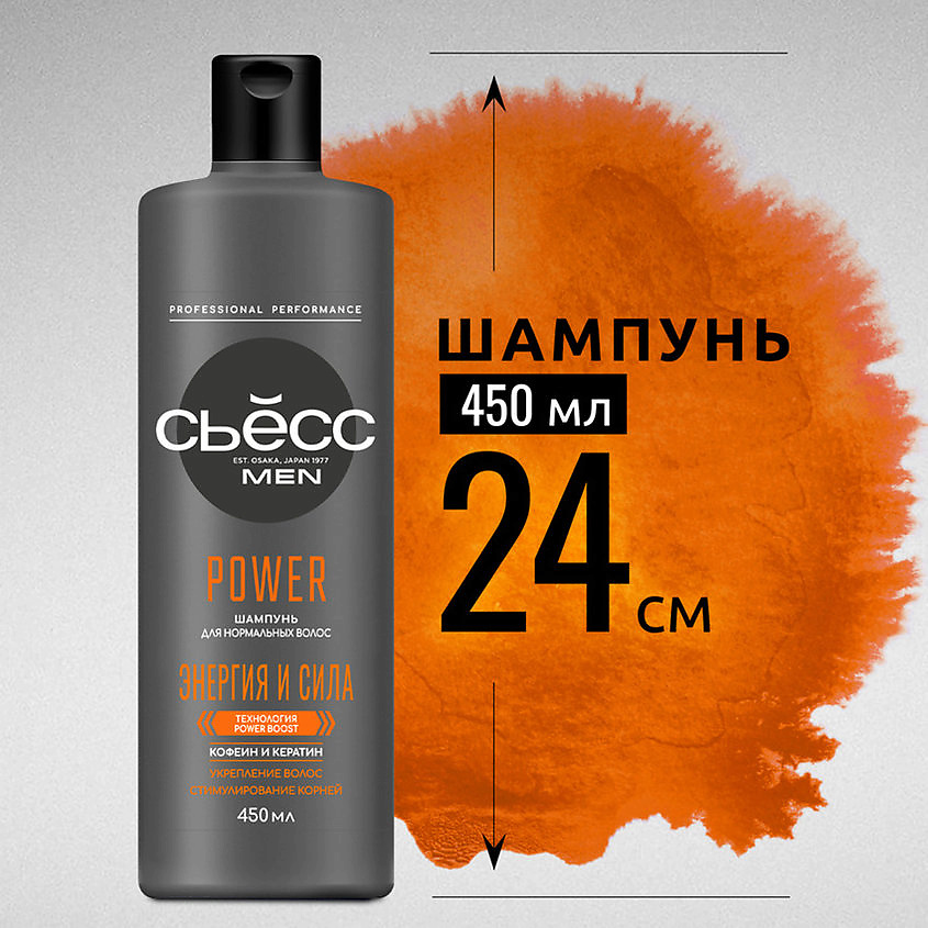 Шампунь SYOSS Power Энергия и сила мужской 450гр.