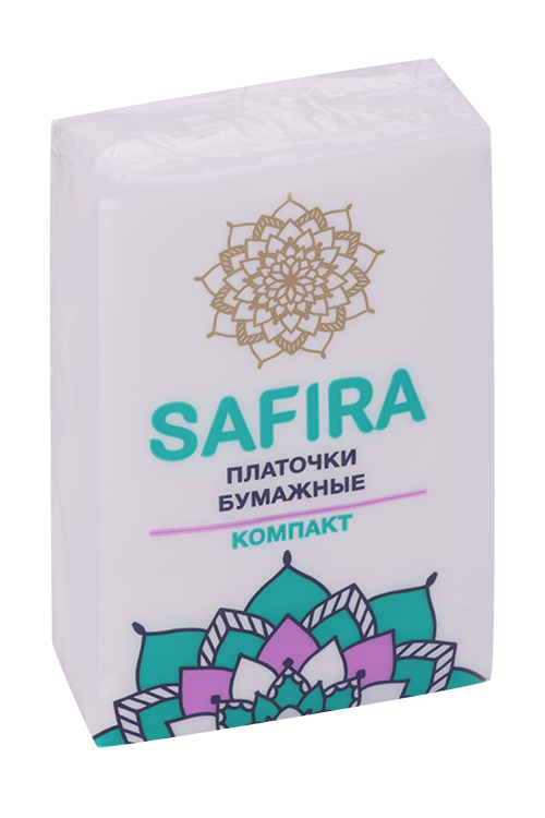 Safira компакт платочки бумажные 10шт.