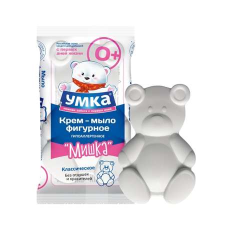 Крем-мыло фигурное Мишка от Умки/ Новогоднее