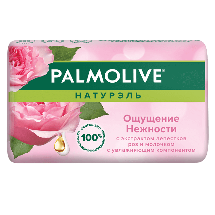 Мыло PALMOLIVE Ощущение нежности с экстрактом лепестков роз и молочко
