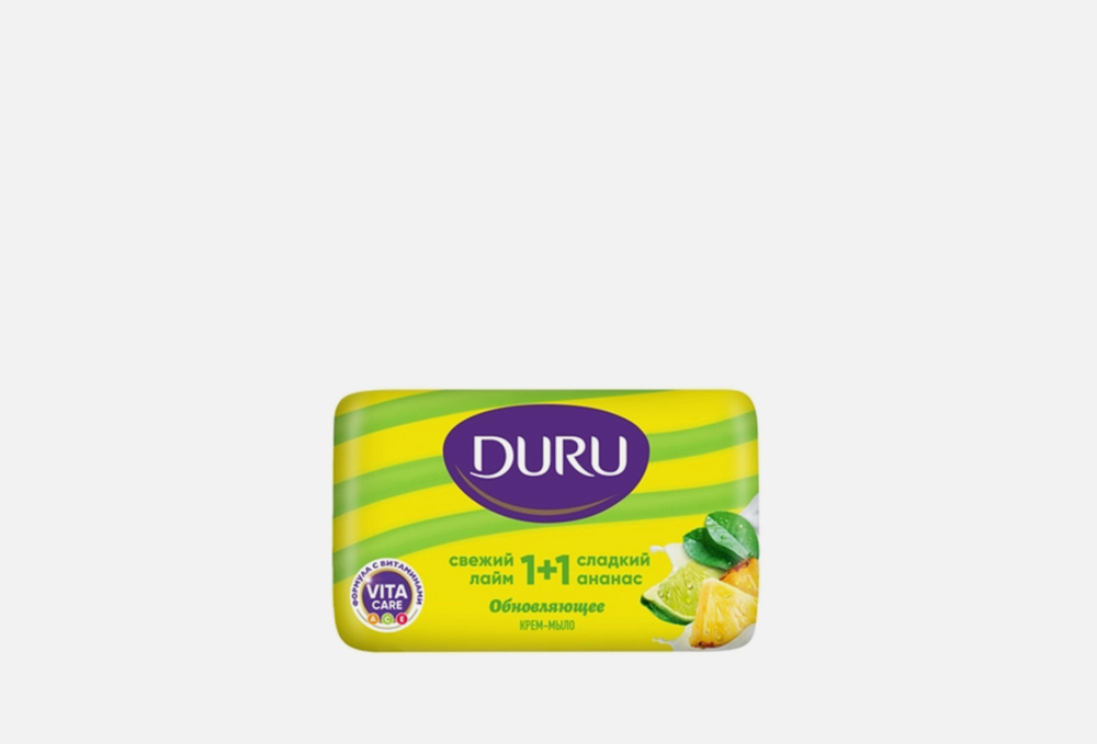 DURU Туалетное мыло 1+1 лайм/ананас 80гр