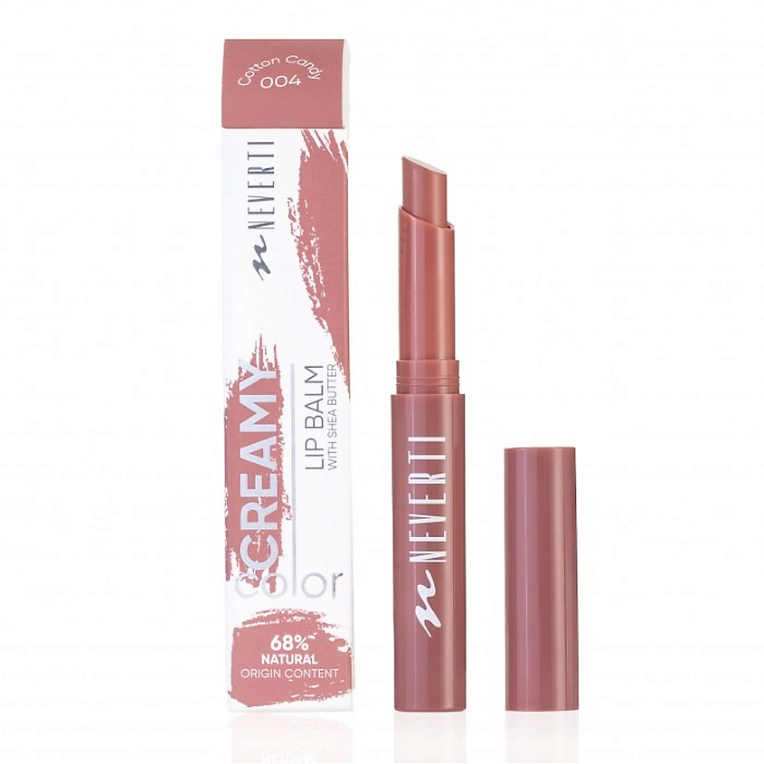 Neverti Creamy Color кремовый бальзам для губ №004