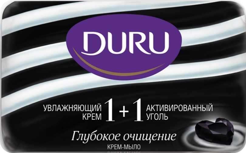 DURU мыло 1+1 Глубокое очищение с активированным углем 80гр