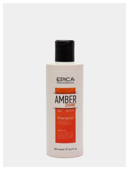 Шампунь для восстановления и питания 250 мл EPICA Amber Shine
ORGANIC