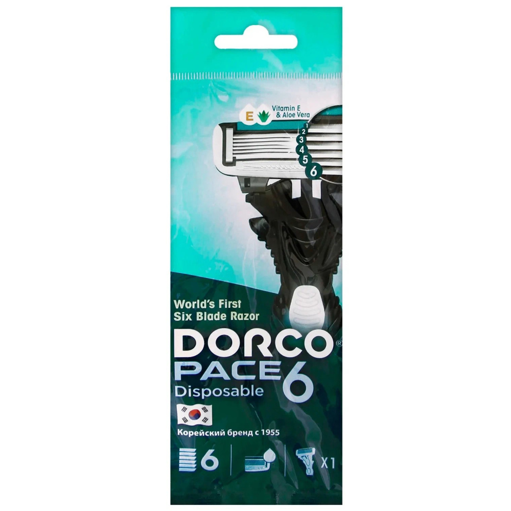 Бритва муж. в упак.DORCO PACE 6/ 1шт