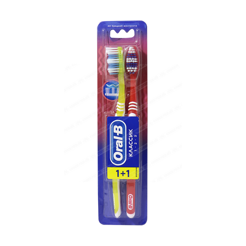 Oral-B  классик 1+1 зубная щетка