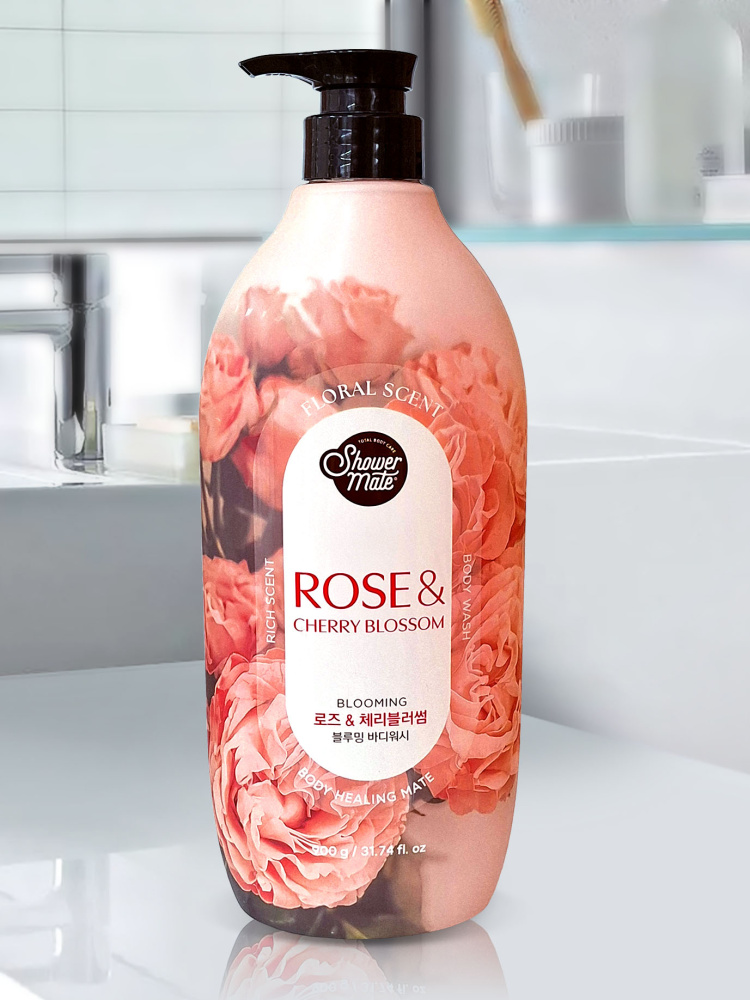 Гель для душа Корея Flower Perfume 900 гр. Роза 