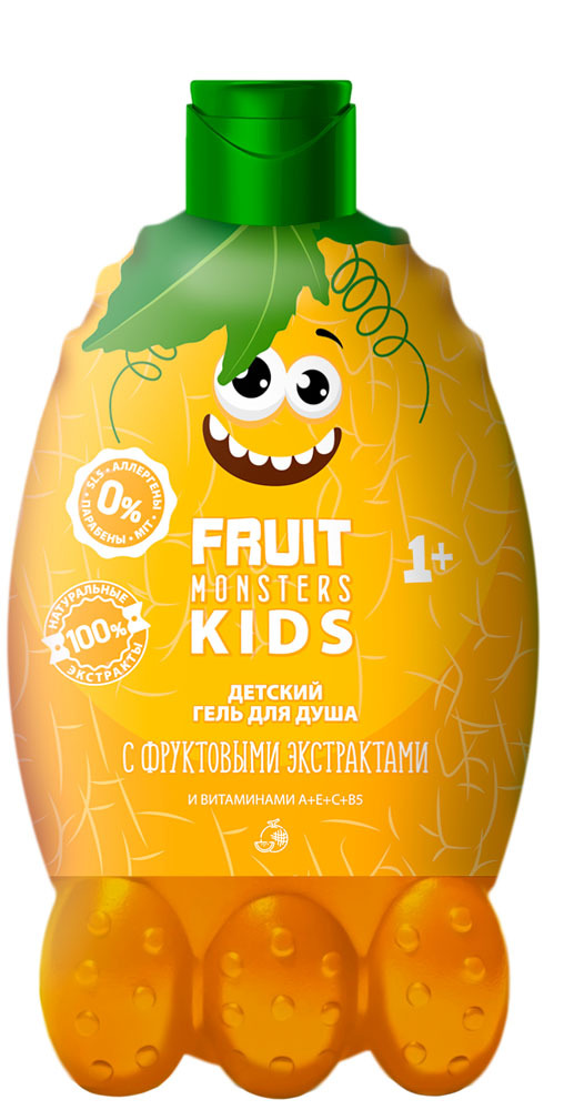 Детский шампунь-бальзам Fruit Monsters kids 400мл. Дыня
