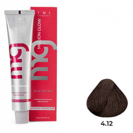 Краска для волос TNL Private collection Silk protein 4,12